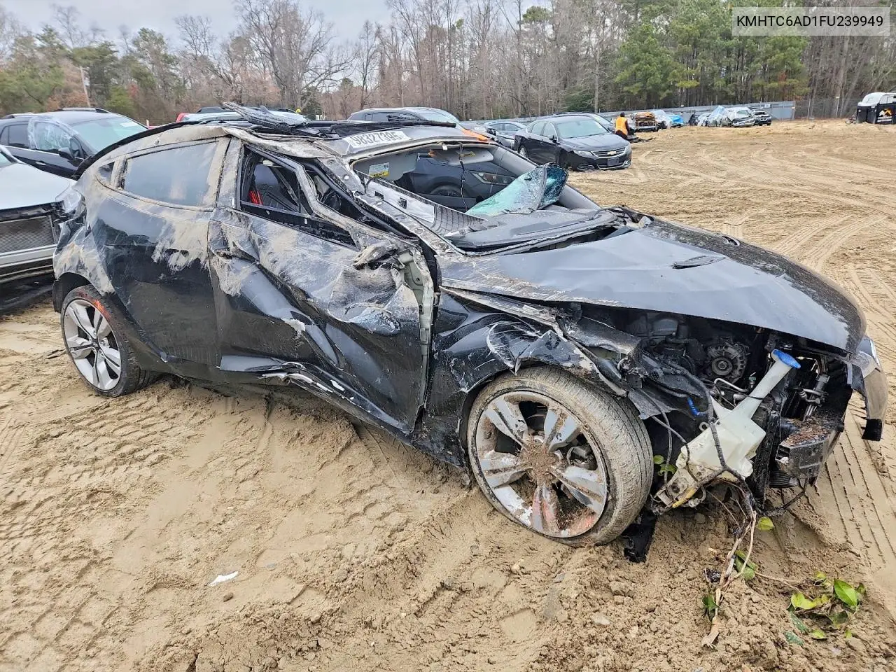 2015 HYUNDAI VELOSTER VIN KMHTC6AD1FU239949 — фото 4