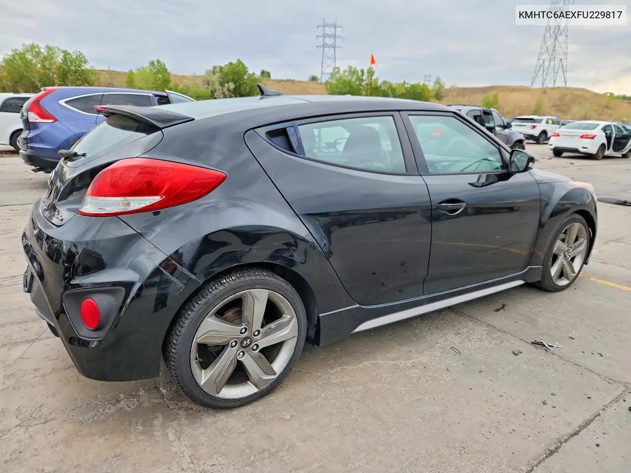 2015 HYUNDAI VELOSTER VIN KMHTC6AEXFU229817 — фото 3