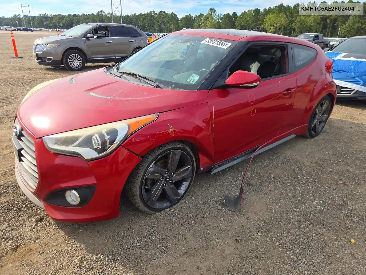 HYUNDAI VELOSTER 2015, VIN KMHTC6AE2FU240410