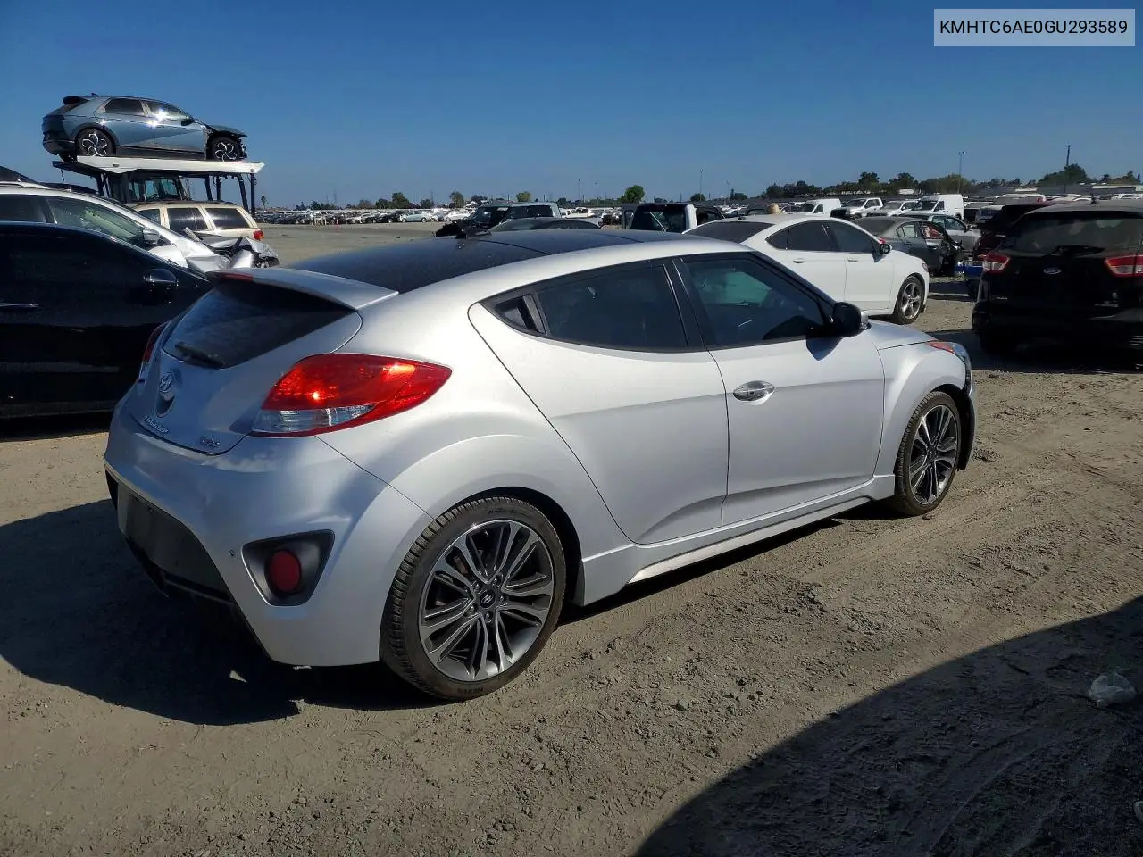 2016 HYUNDAI VELOSTER VIN KMHTC6AE0GU293589 — фото 3