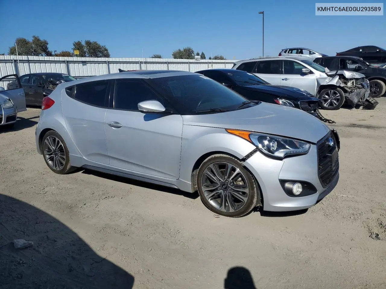 2016 HYUNDAI VELOSTER VIN KMHTC6AE0GU293589 — фото 4