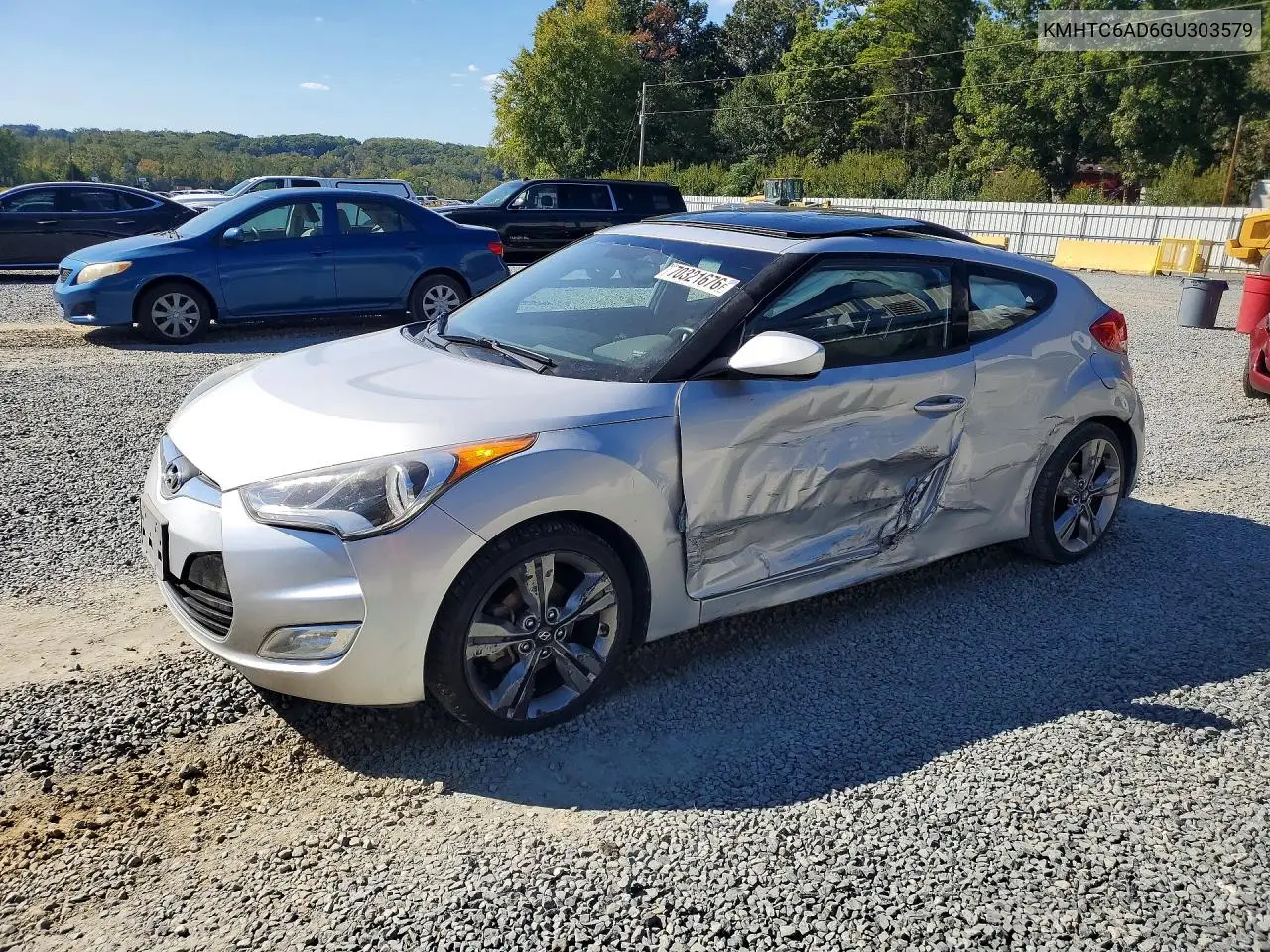 HYUNDAI VELOSTER 2016, VIN KMHTC6AD6GU303579