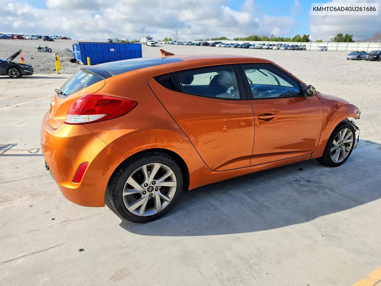 2016 HYUNDAI VELOSTER VIN KMHTC6AD4GU261686 — фото 3
