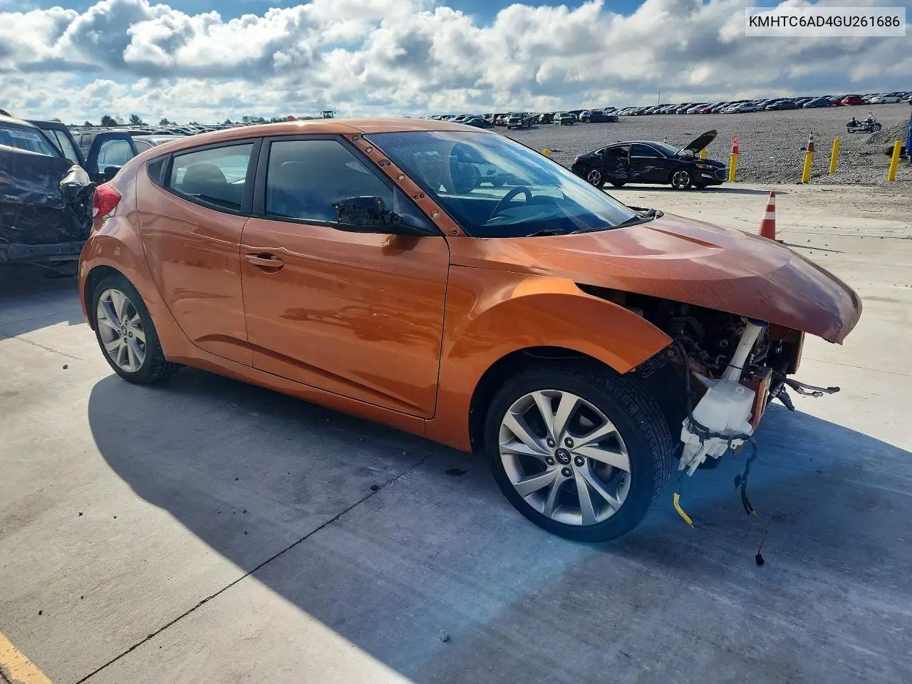 2016 HYUNDAI VELOSTER VIN KMHTC6AD4GU261686 — фото 4