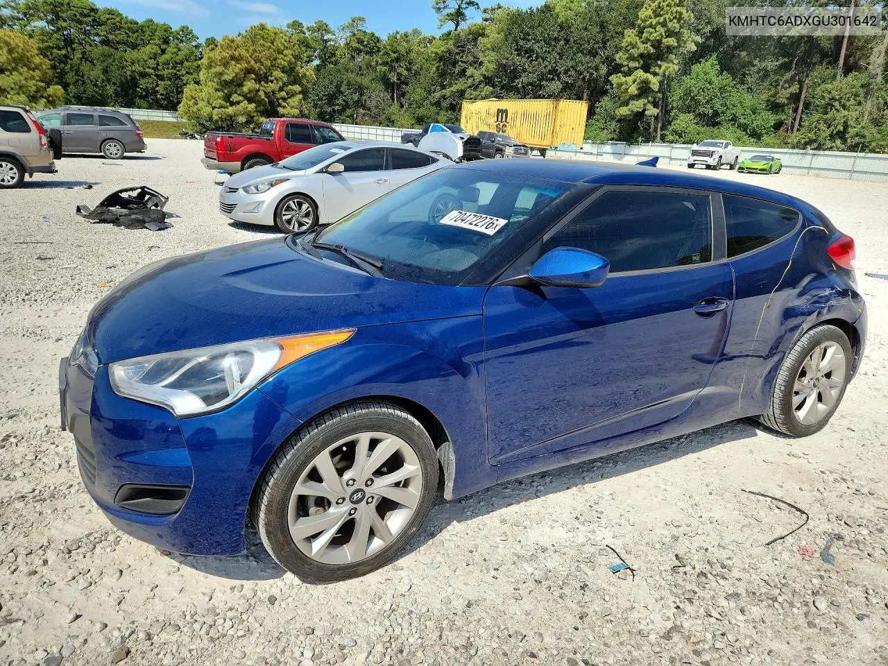 HYUNDAI VELOSTER 2016, VIN KMHTC6ADXGU301642