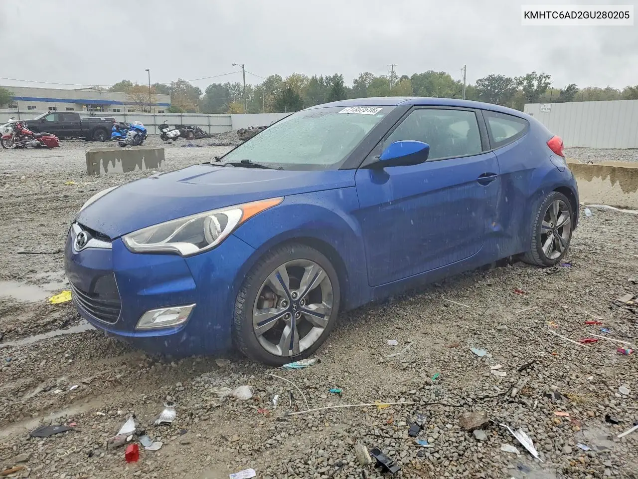 HYUNDAI VELOSTER 2016, VIN KMHTC6AD2GU280205