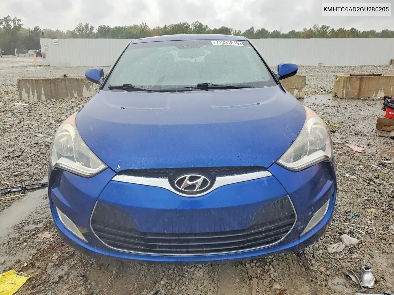 2016 HYUNDAI VELOSTER VIN KMHTC6AD2GU280205 — фото 5