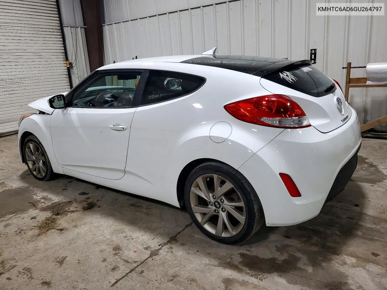 2016 HYUNDAI VELOSTER VIN KMHTC6AD6GU264797 — фото 2