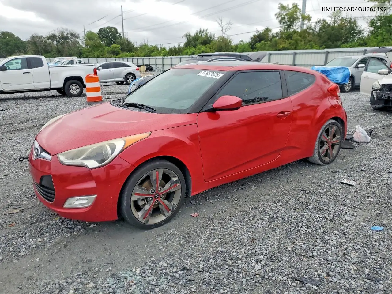 HYUNDAI VELOSTER 2016, VIN KMHTC6AD4GU266192