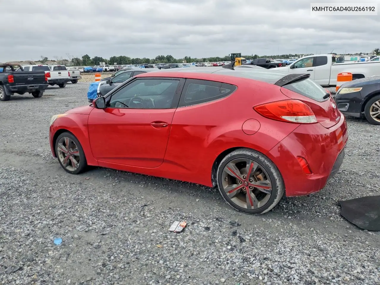 2016 HYUNDAI VELOSTER VIN KMHTC6AD4GU266192 — фото 2
