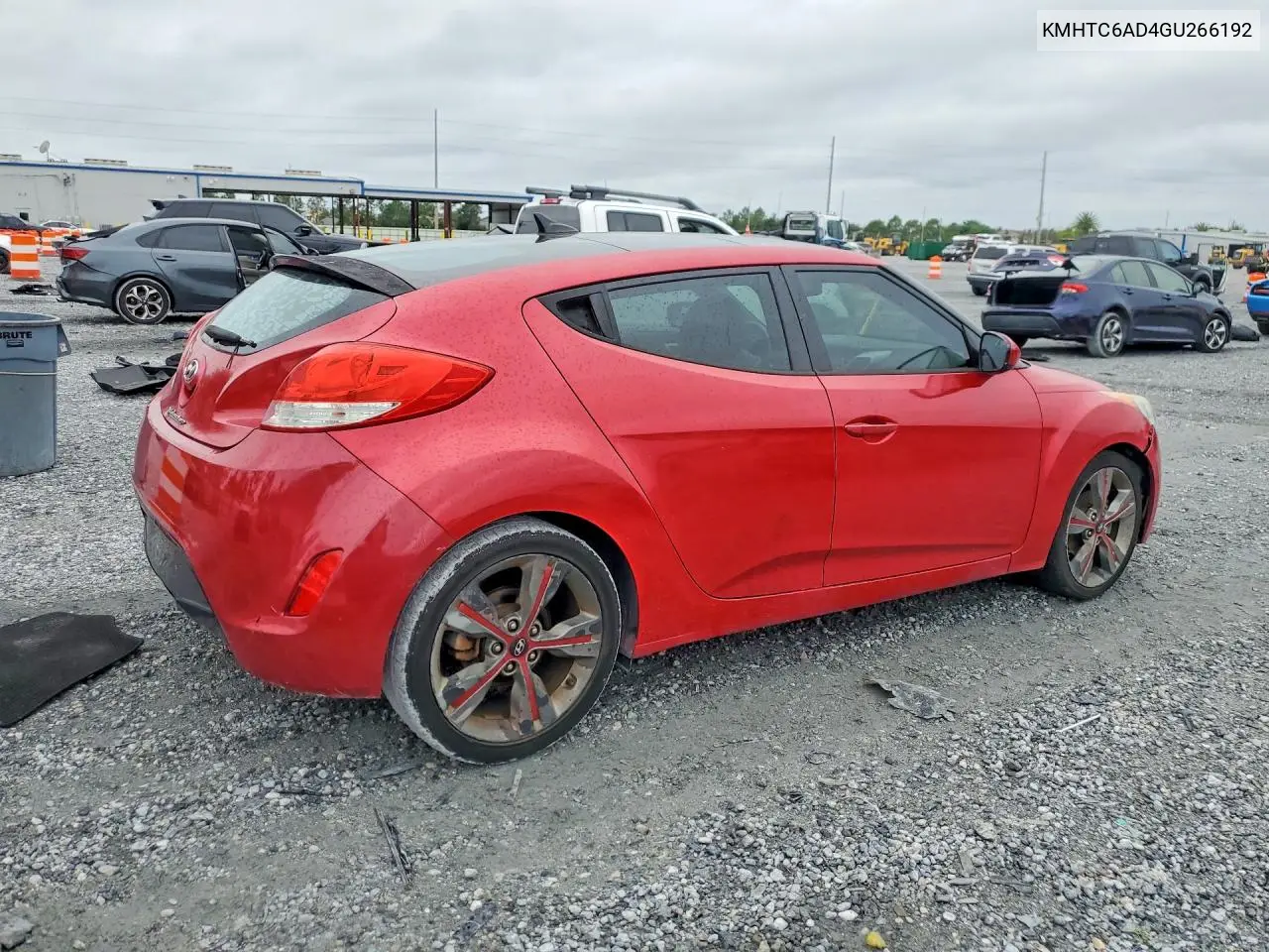 2016 HYUNDAI VELOSTER VIN KMHTC6AD4GU266192 — фото 3