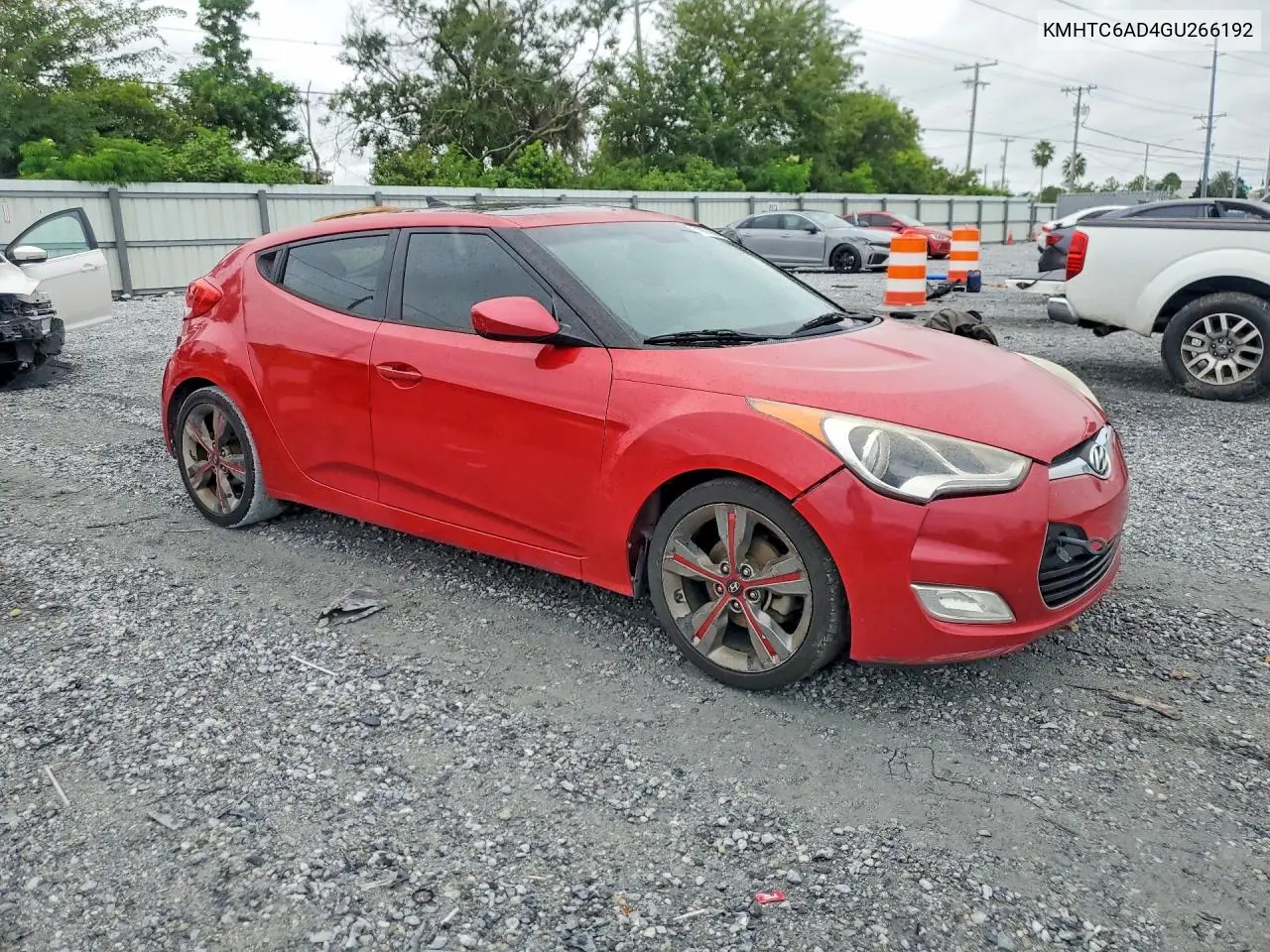 2016 HYUNDAI VELOSTER VIN KMHTC6AD4GU266192 — фото 4