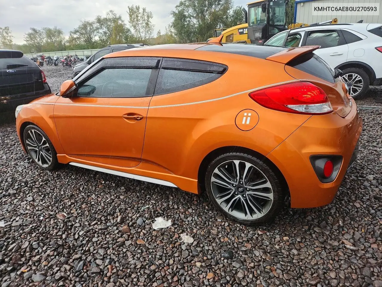 2016 HYUNDAI VELOSTER VIN KMHTC6AE8GU270593 — фото 2
