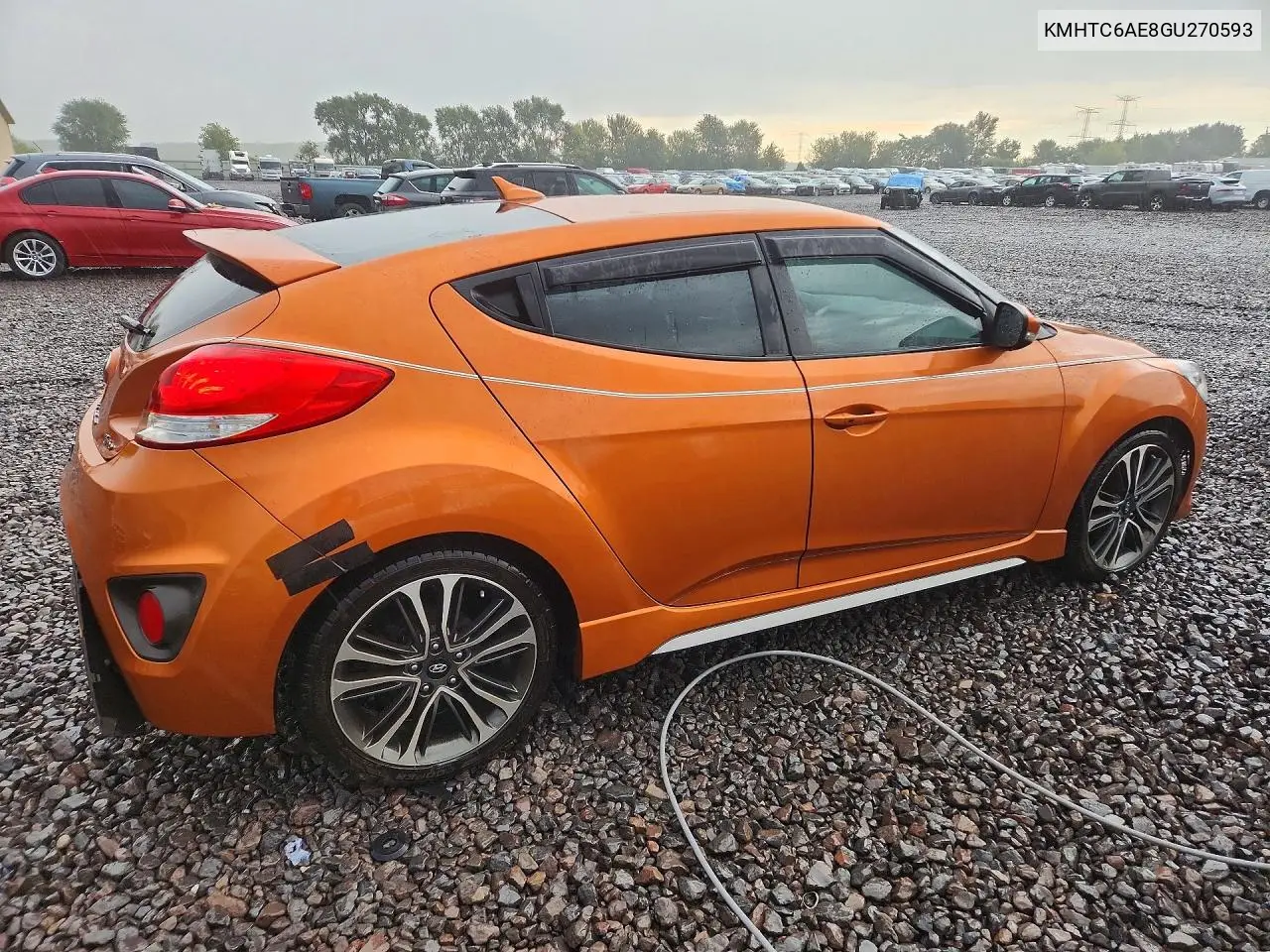 2016 HYUNDAI VELOSTER VIN KMHTC6AE8GU270593 — фото 3