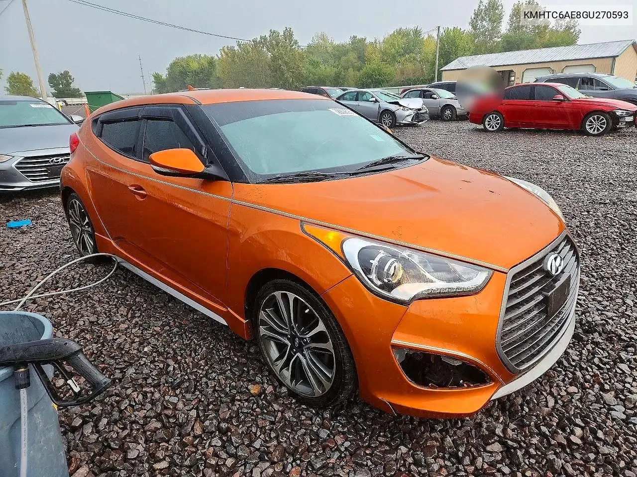 2016 HYUNDAI VELOSTER VIN KMHTC6AE8GU270593 — фото 4