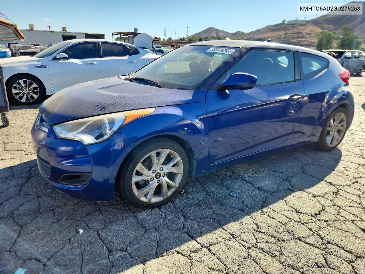 HYUNDAI VELOSTER 2016, VIN KMHTC6AD2GU275263