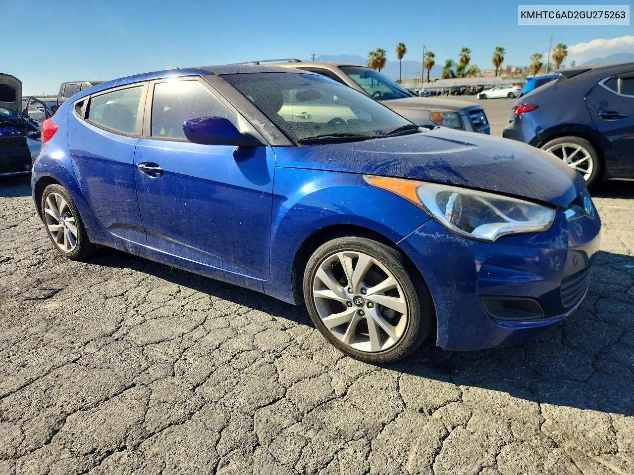 2016 HYUNDAI VELOSTER VIN KMHTC6AD2GU275263 — фото 4