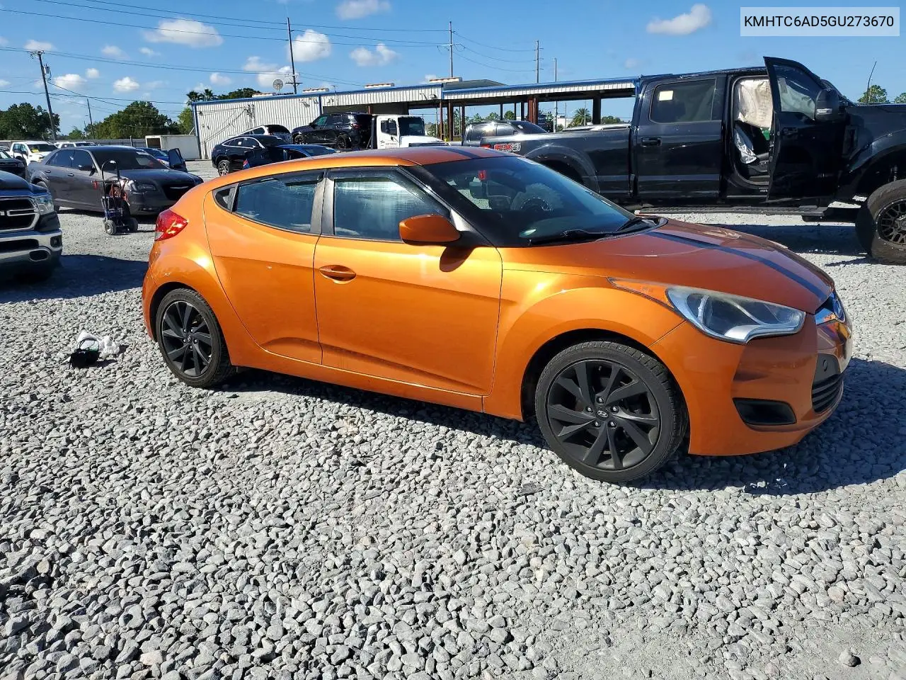 2016 HYUNDAI VELOSTER VIN KMHTC6AD5GU273670 — фото 4