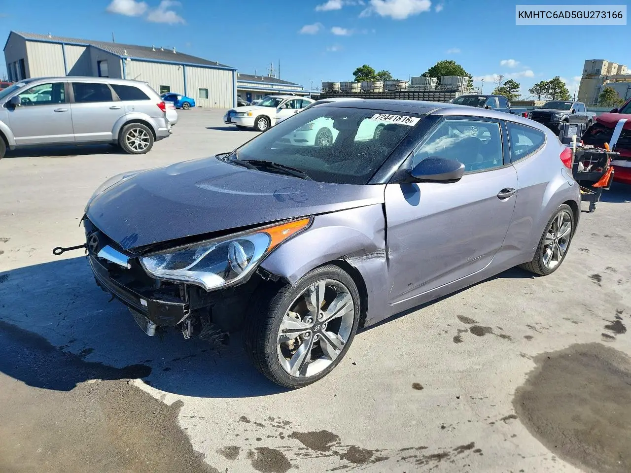 HYUNDAI VELOSTER 2016, VIN KMHTC6AD5GU273166