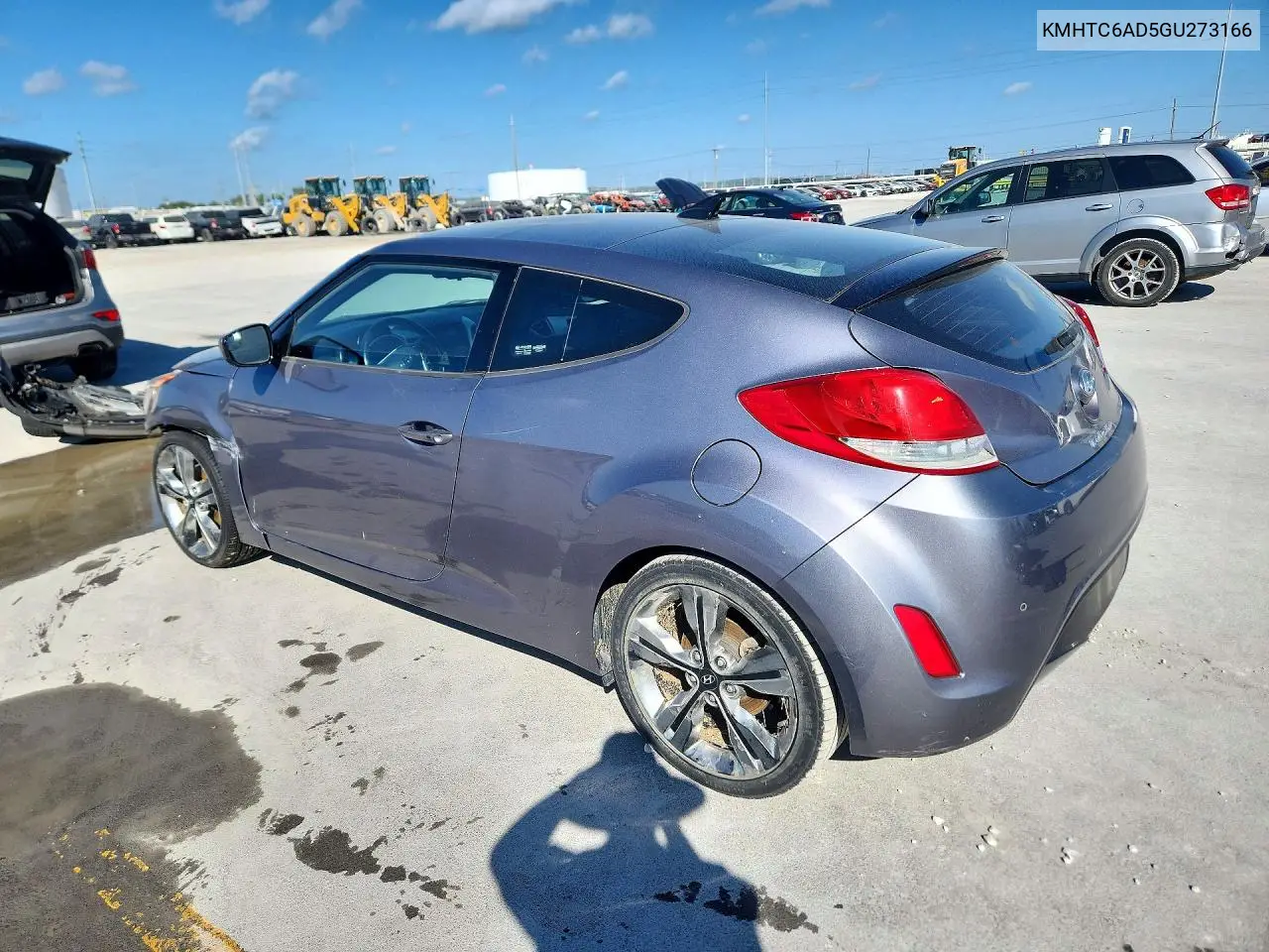 2016 HYUNDAI VELOSTER VIN KMHTC6AD5GU273166 — фото 2
