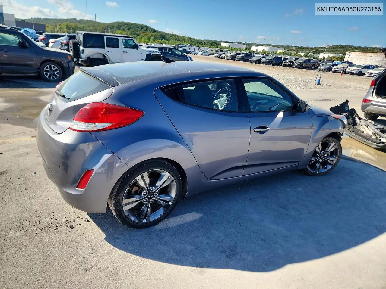 2016 HYUNDAI VELOSTER VIN KMHTC6AD5GU273166 — фото 3