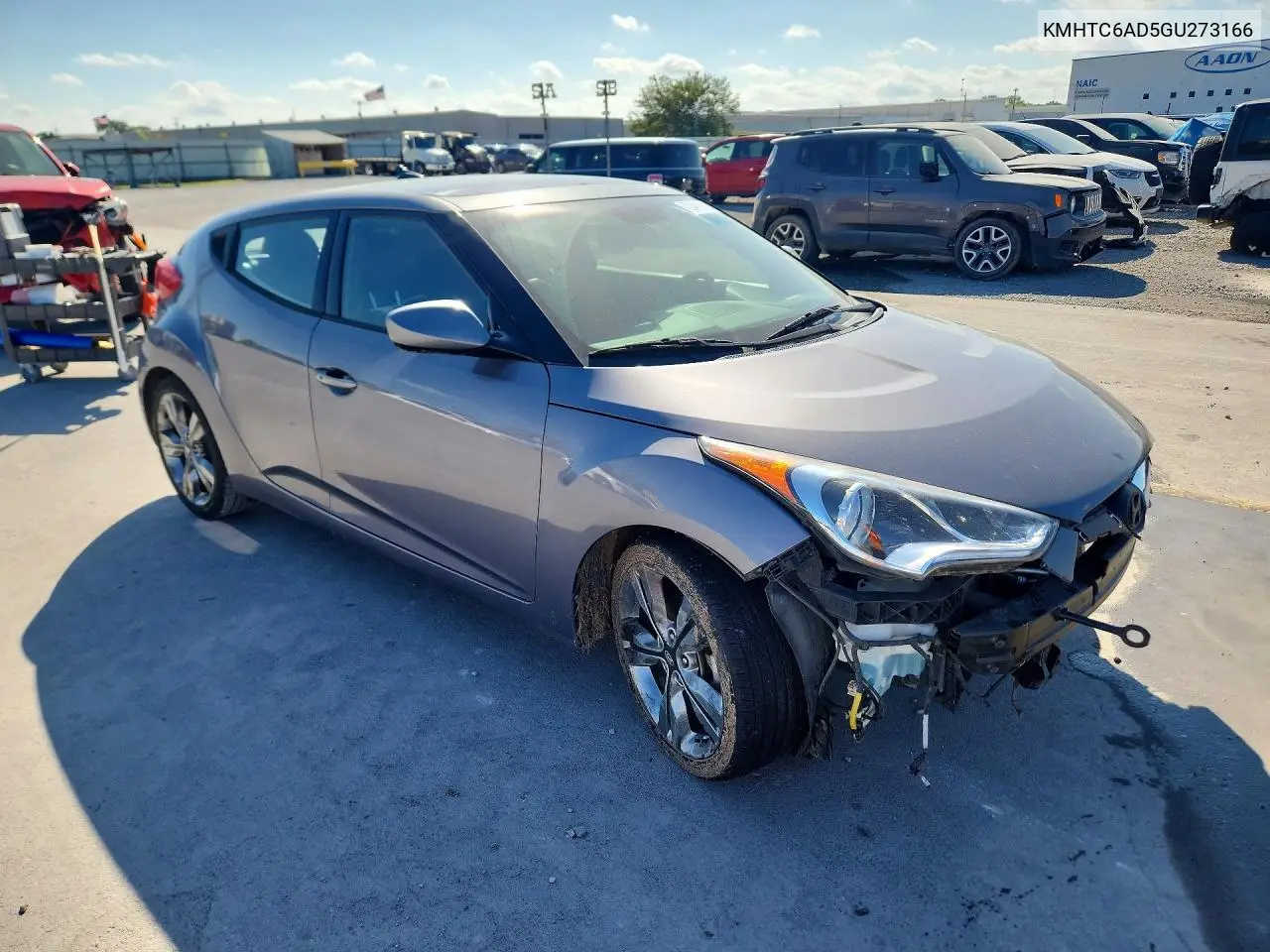 2016 HYUNDAI VELOSTER VIN KMHTC6AD5GU273166 — фото 4