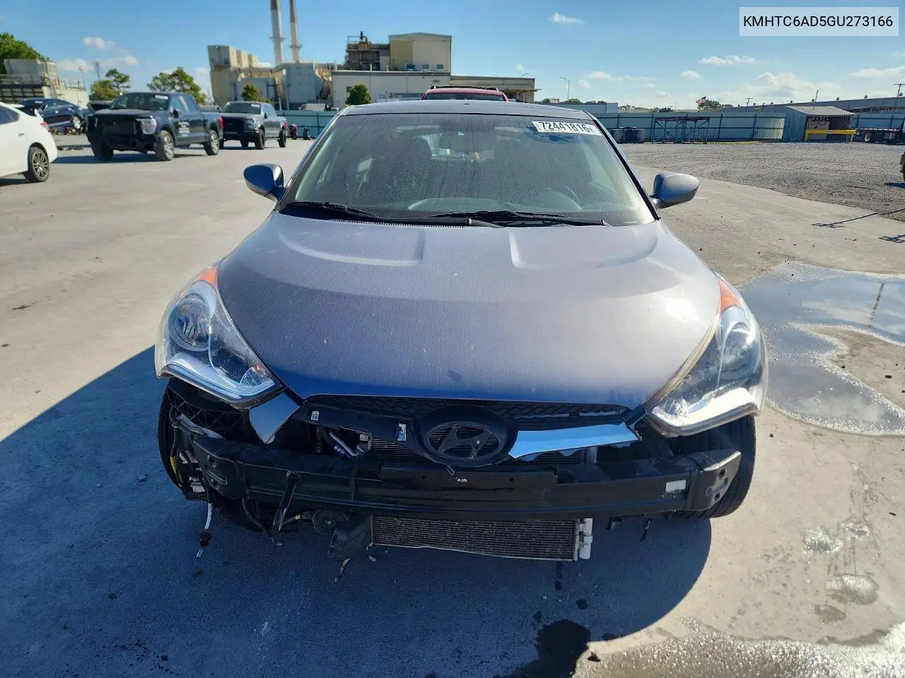 2016 HYUNDAI VELOSTER VIN KMHTC6AD5GU273166 — фото 5