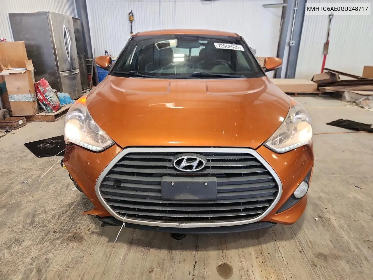 2016 HYUNDAI VELOSTER VIN KMHTC6AE0GU248717 — фото 5