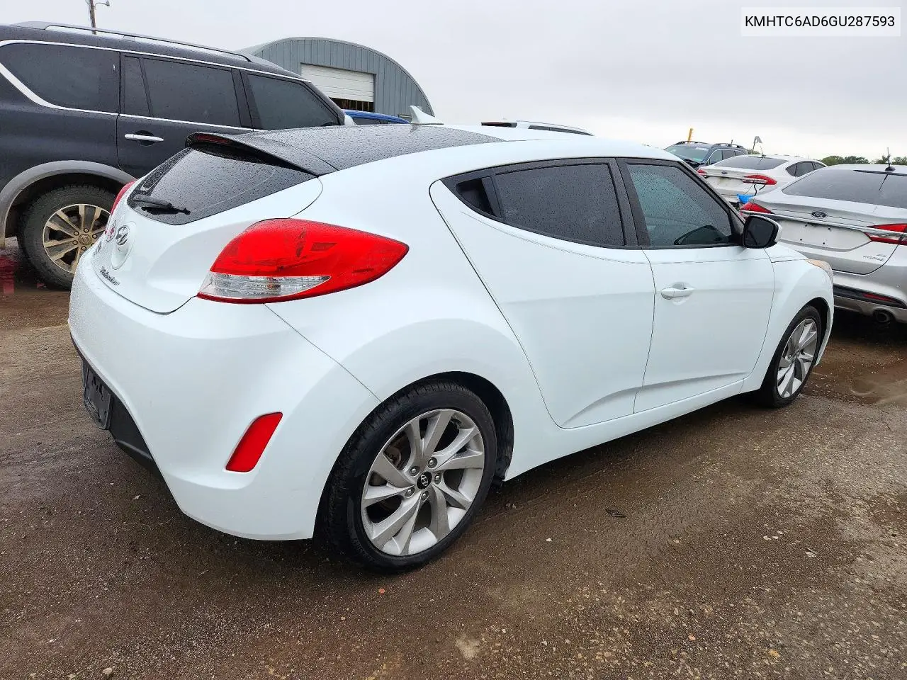 2016 HYUNDAI VELOSTER VIN KMHTC6AD6GU287593 — фото 3