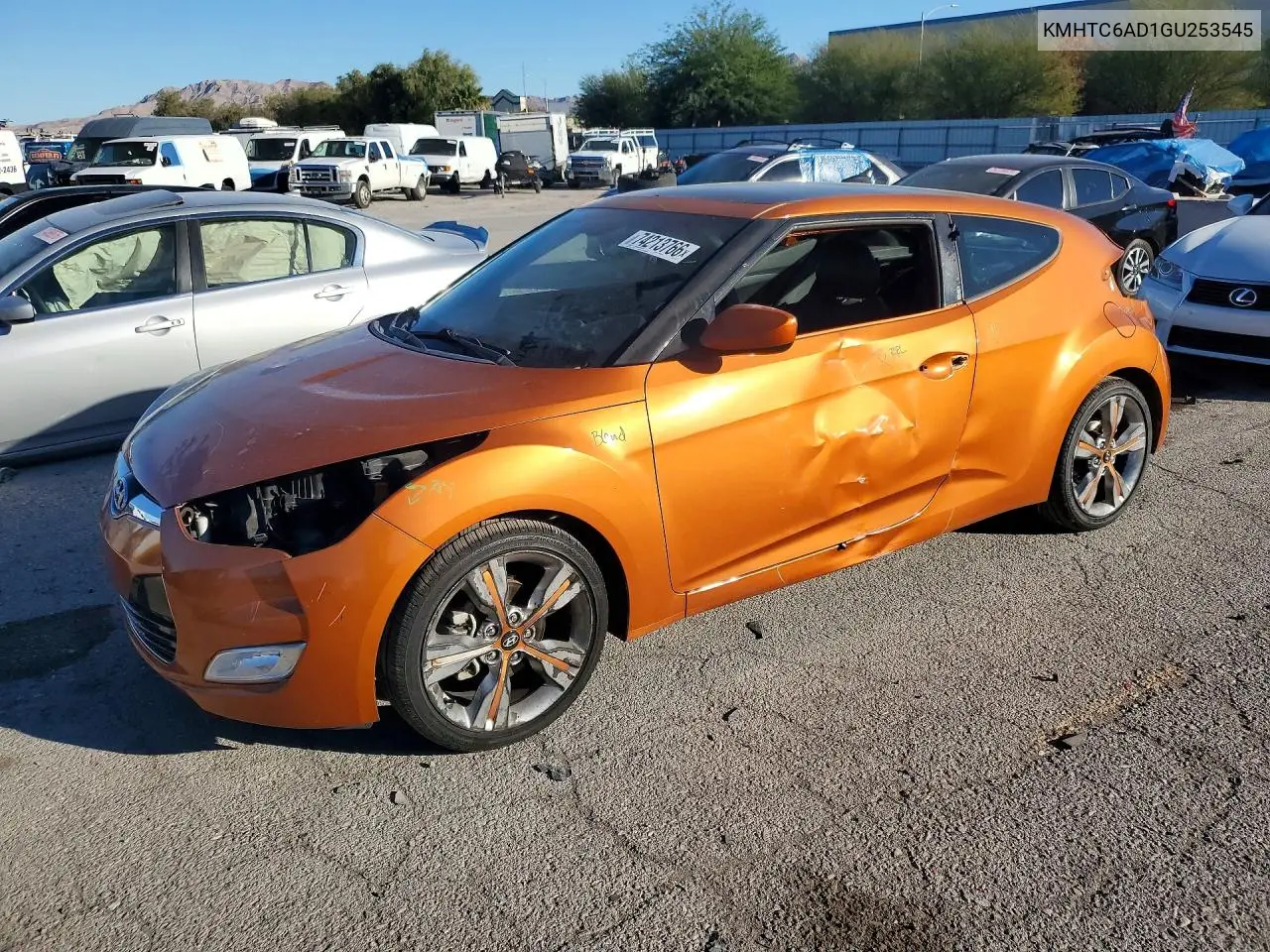 HYUNDAI VELOSTER 2016, VIN KMHTC6AD1GU253545