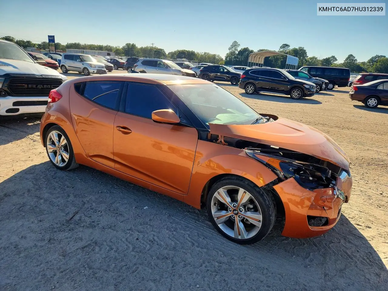 2017 HYUNDAI VELOSTER VIN KMHTC6AD7HU312339 — фото 4
