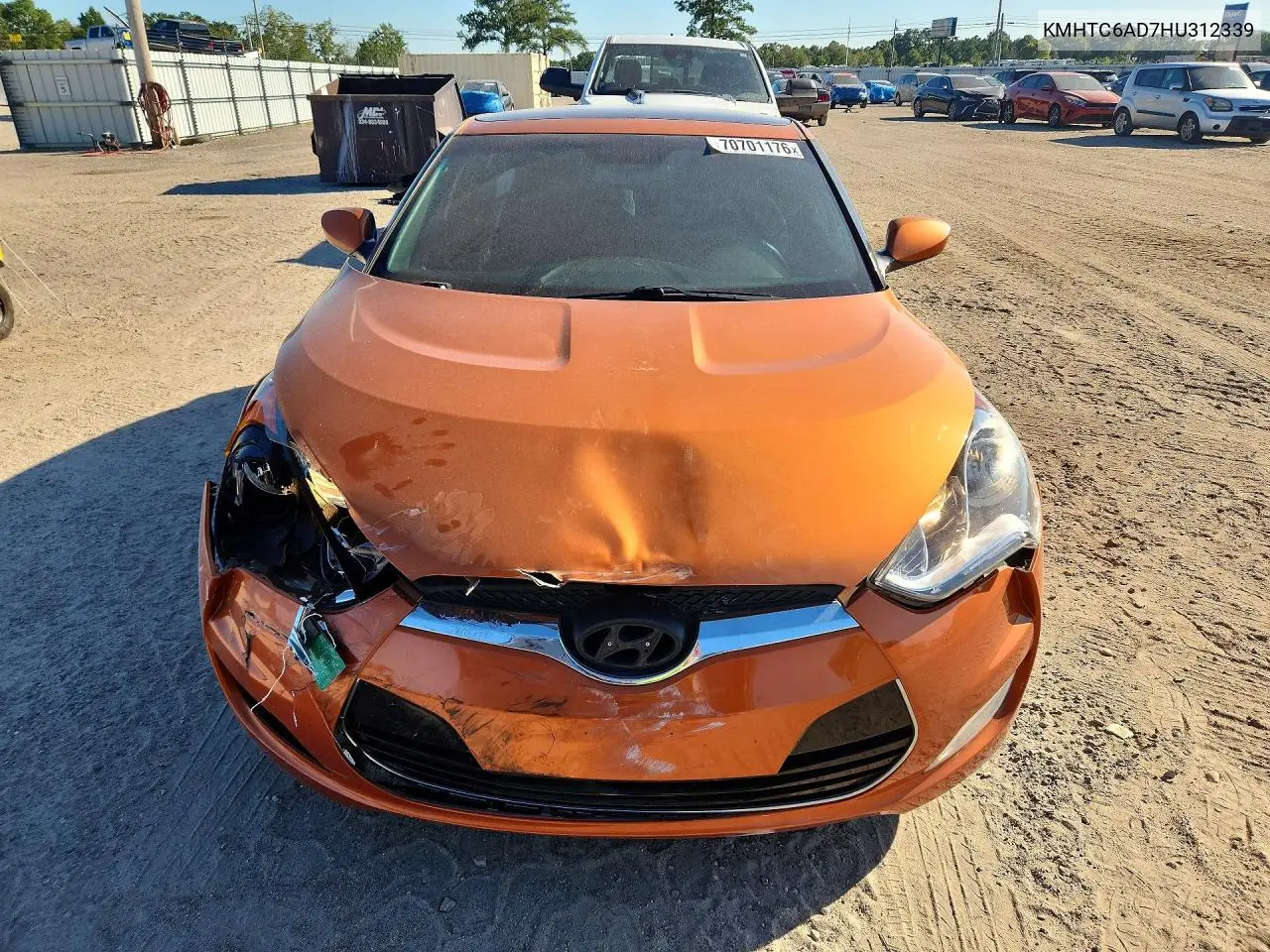 2017 HYUNDAI VELOSTER VIN KMHTC6AD7HU312339 — фото 5