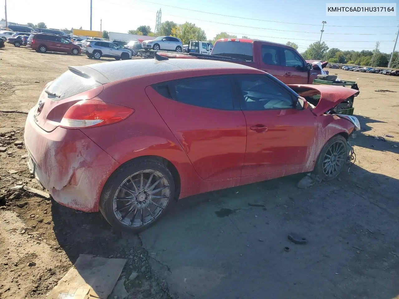 2017 HYUNDAI VELOSTER VIN KMHTC6AD1HU317164 — фото 3