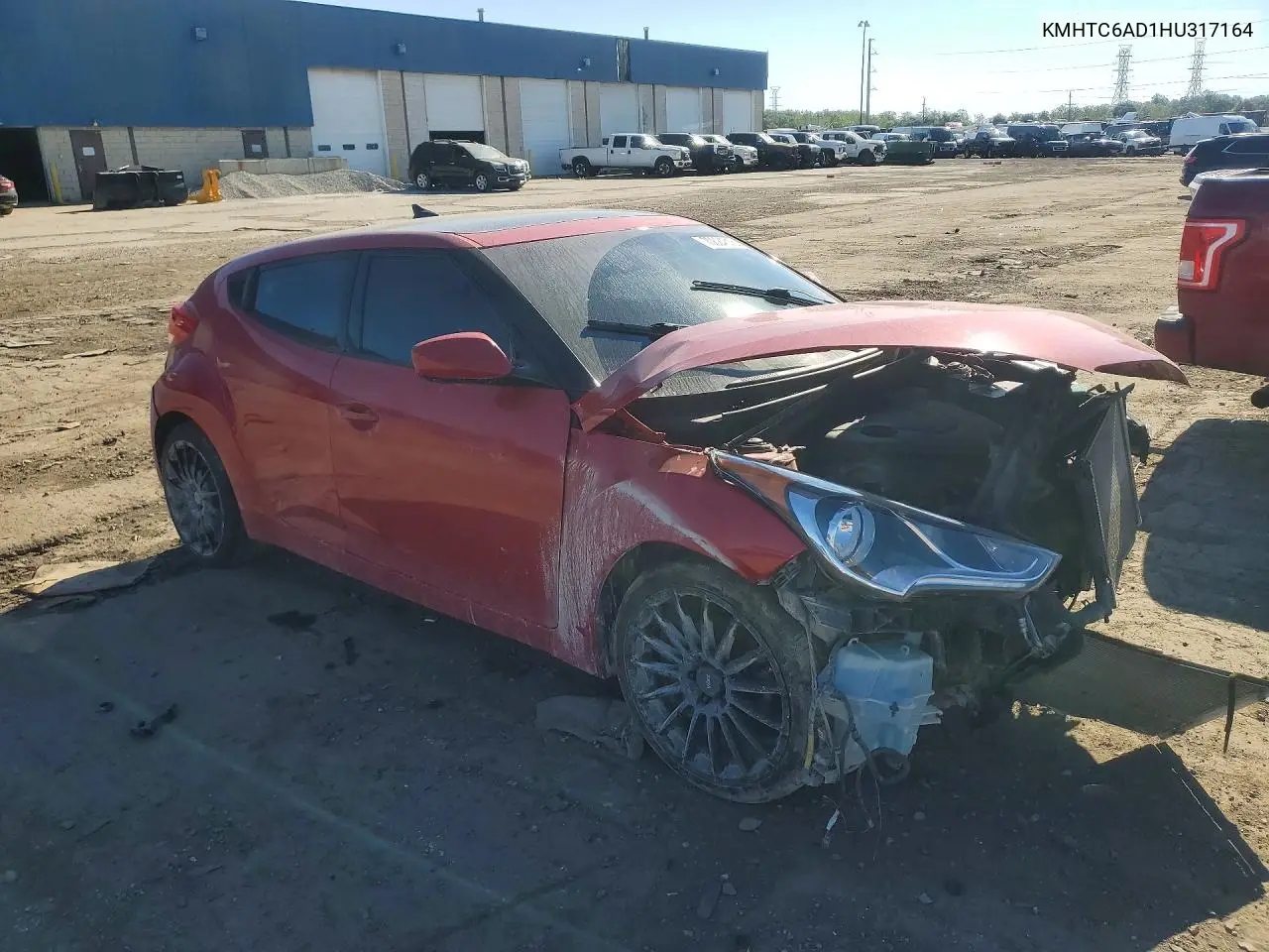 2017 HYUNDAI VELOSTER VIN KMHTC6AD1HU317164 — фото 4
