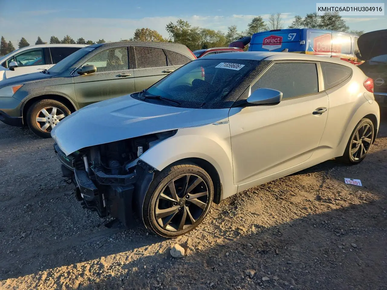 HYUNDAI VELOSTER 2017, VIN KMHTC6AD1HU304916