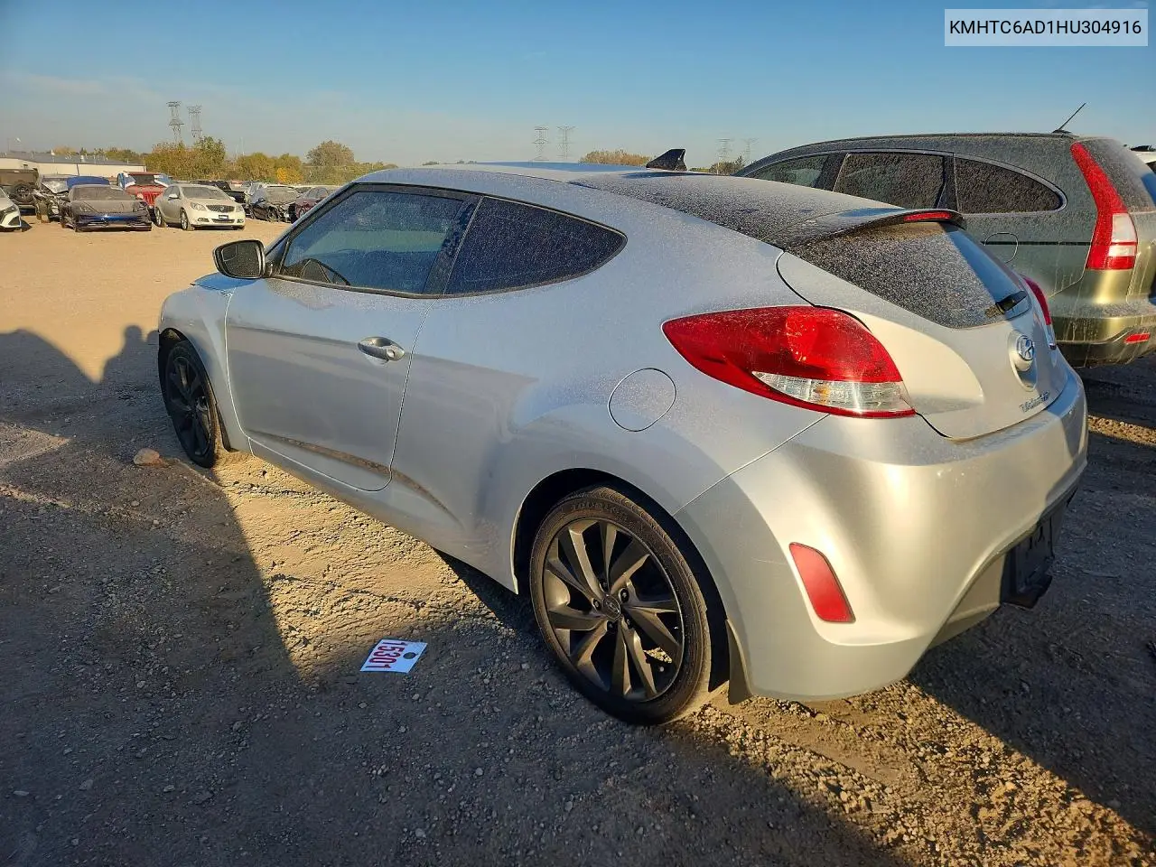 2017 HYUNDAI VELOSTER VIN KMHTC6AD1HU304916 — фото 2