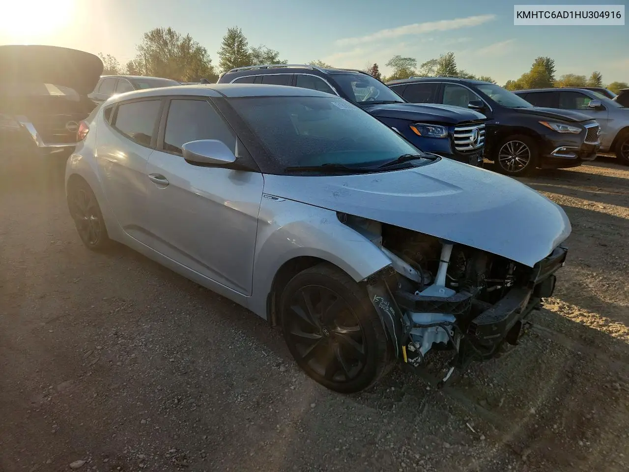 2017 HYUNDAI VELOSTER VIN KMHTC6AD1HU304916 — фото 4