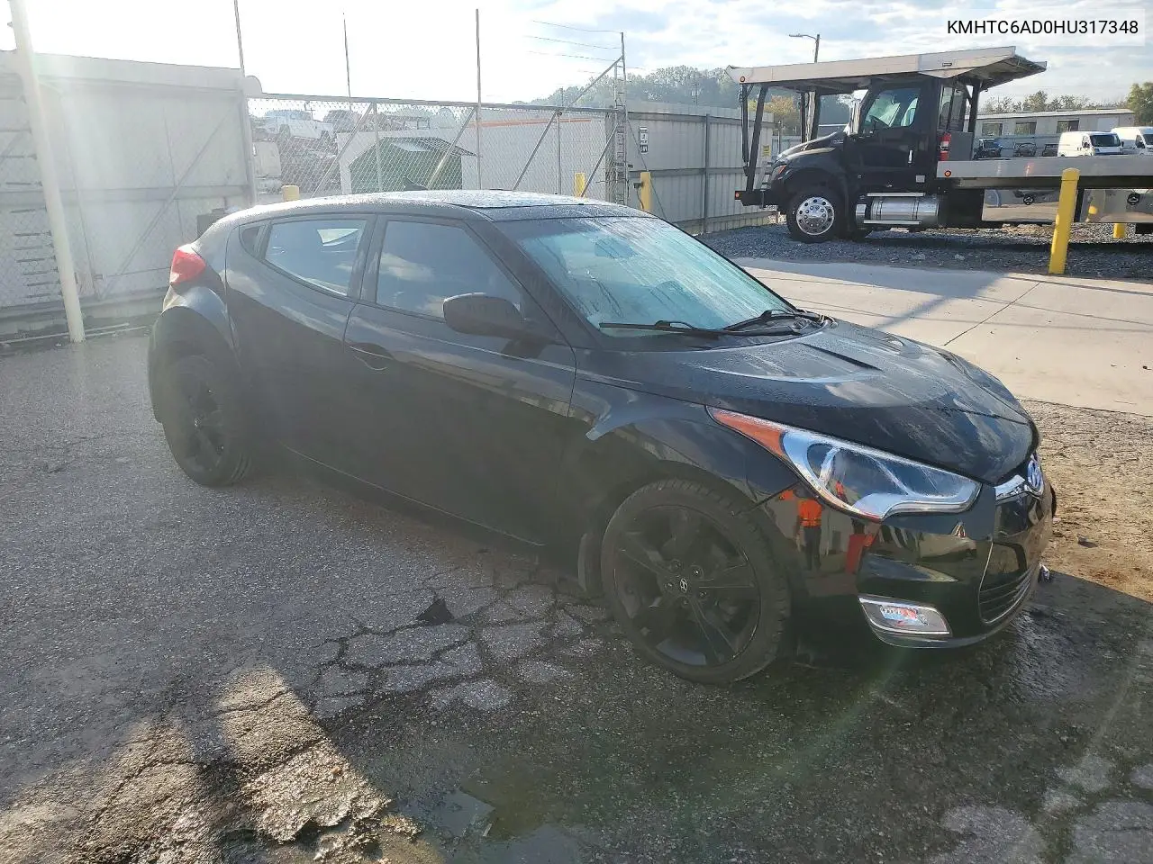 2017 HYUNDAI VELOSTER VIN KMHTC6AD0HU317348 — фото 4