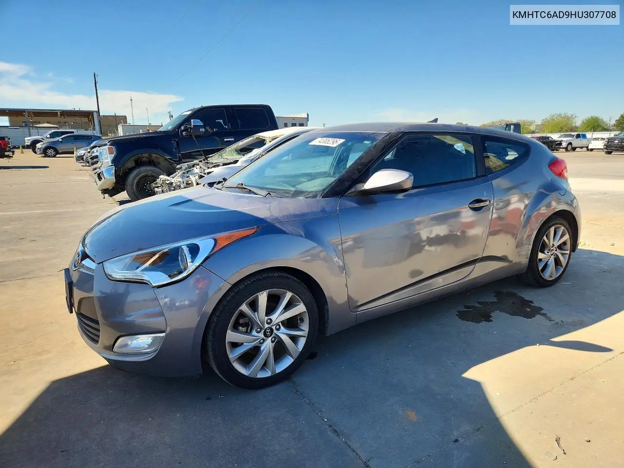 HYUNDAI VELOSTER 2017, VIN KMHTC6AD9HU307708