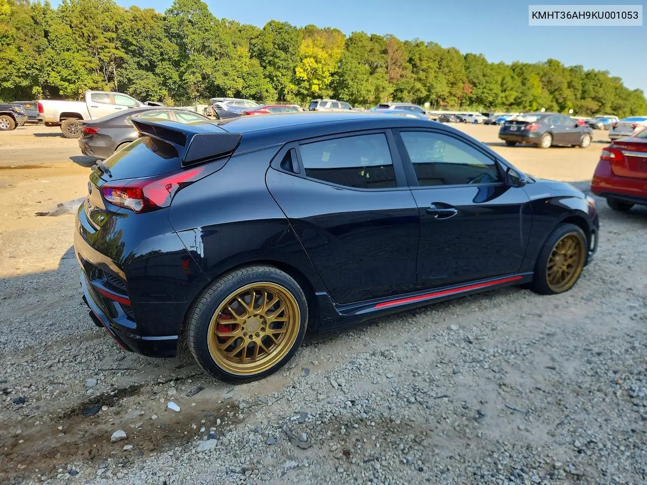 2019 HYUNDAI VELOSTER VIN KMHT36AH9KU001053 — фото 3