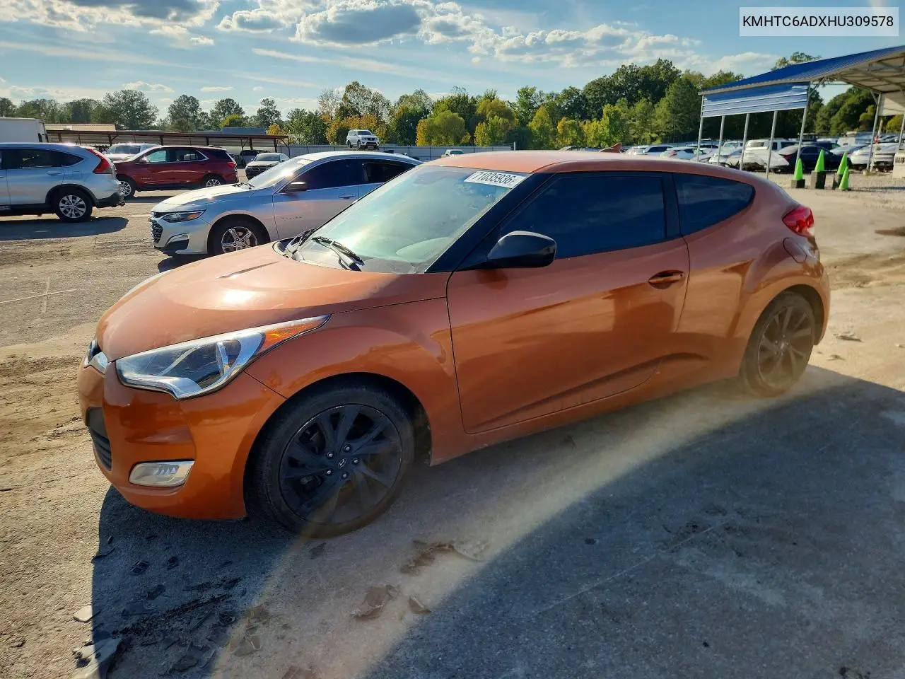 HYUNDAI VELOSTER 2019, VIN KMHTC6ADXHU309578