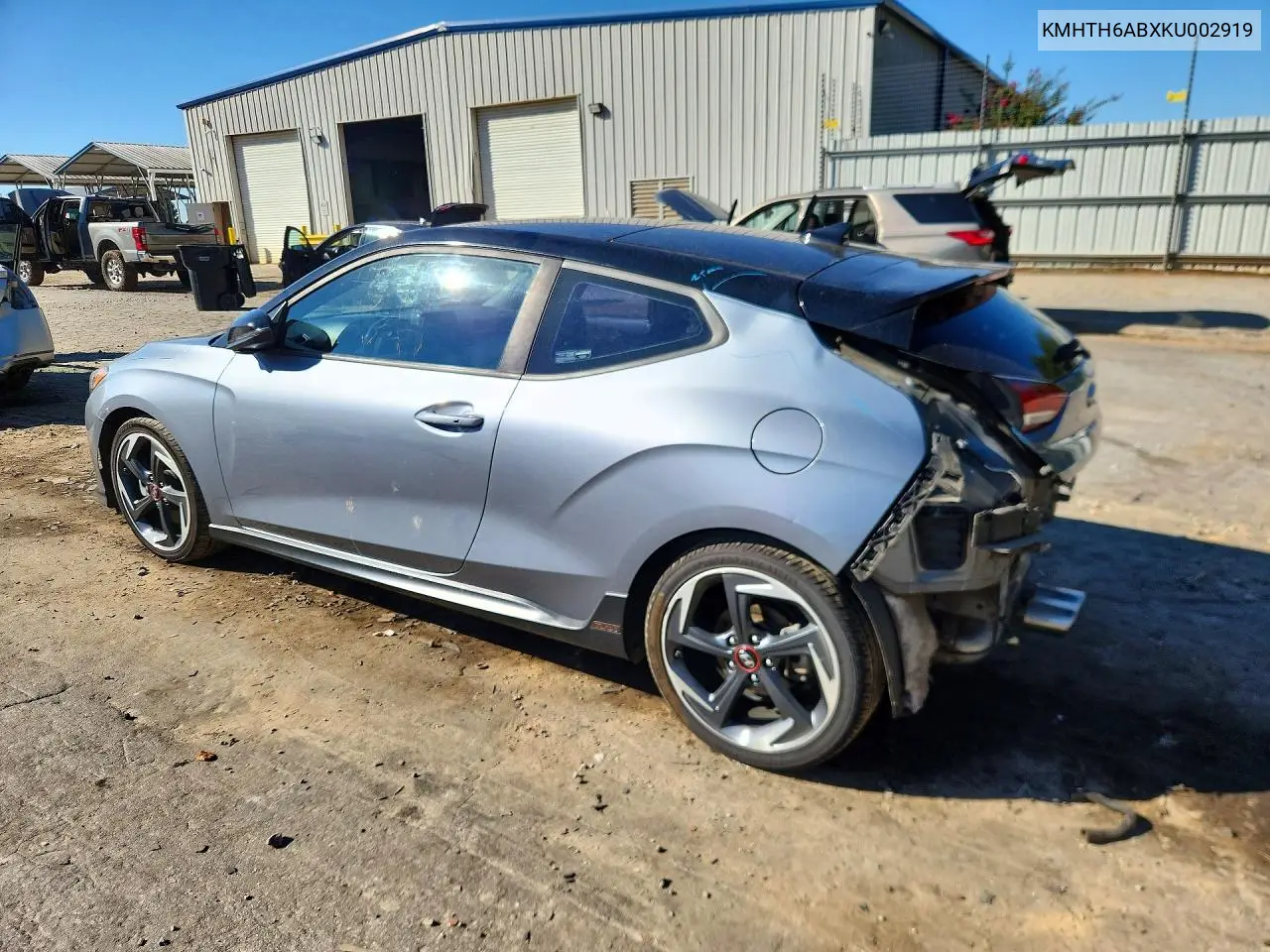 2019 HYUNDAI VELOSTER VIN KMHTH6ABXKU002919 — фото 2