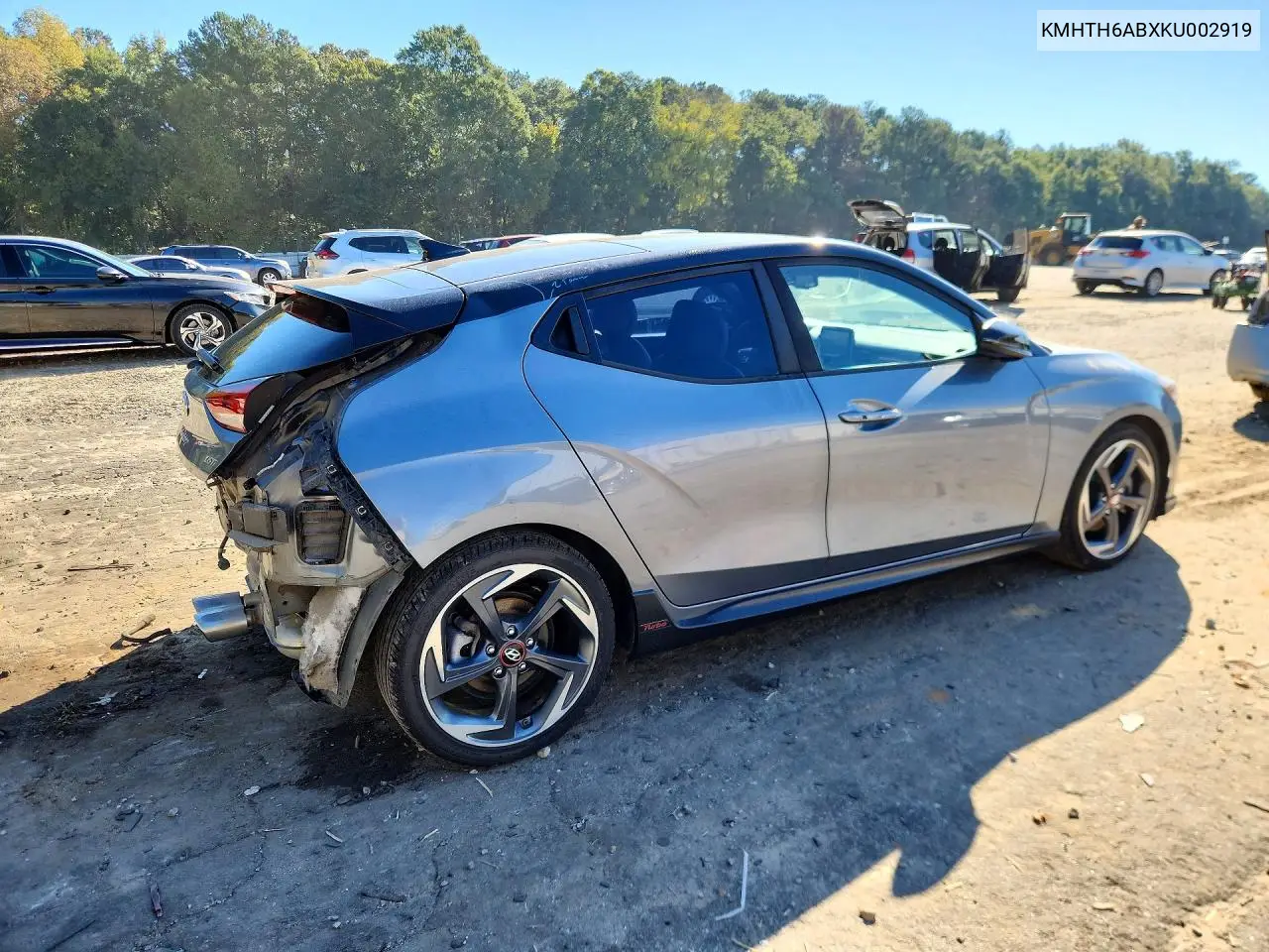 2019 HYUNDAI VELOSTER VIN KMHTH6ABXKU002919 — фото 3