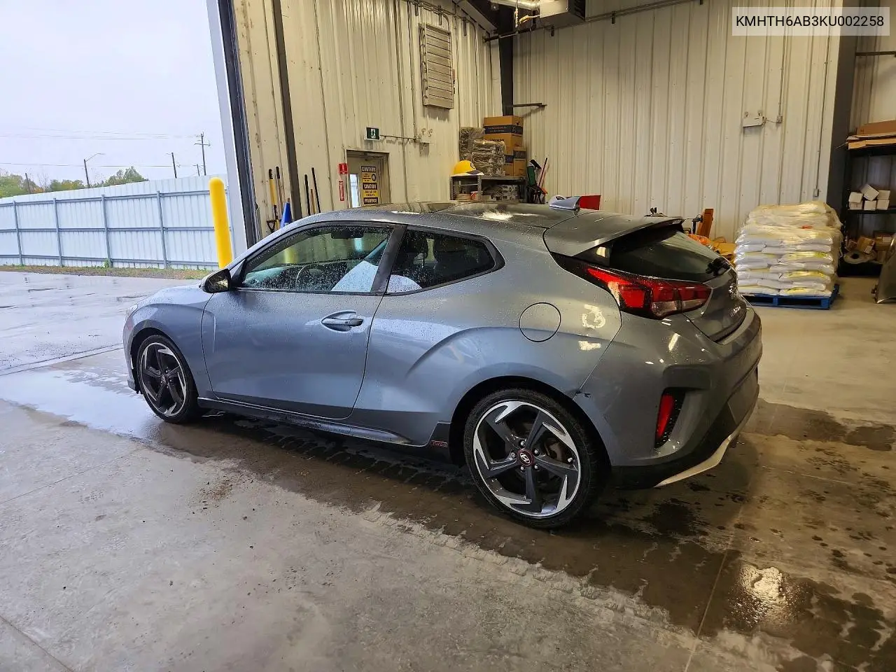 2019 HYUNDAI VELOSTER VIN KMHTH6AB3KU002258 — фото 2