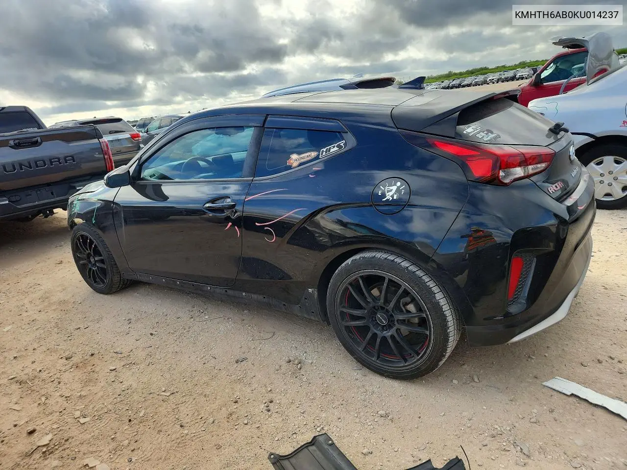 2019 HYUNDAI VELOSTER VIN KMHTH6AB0KU014237 — фото 2