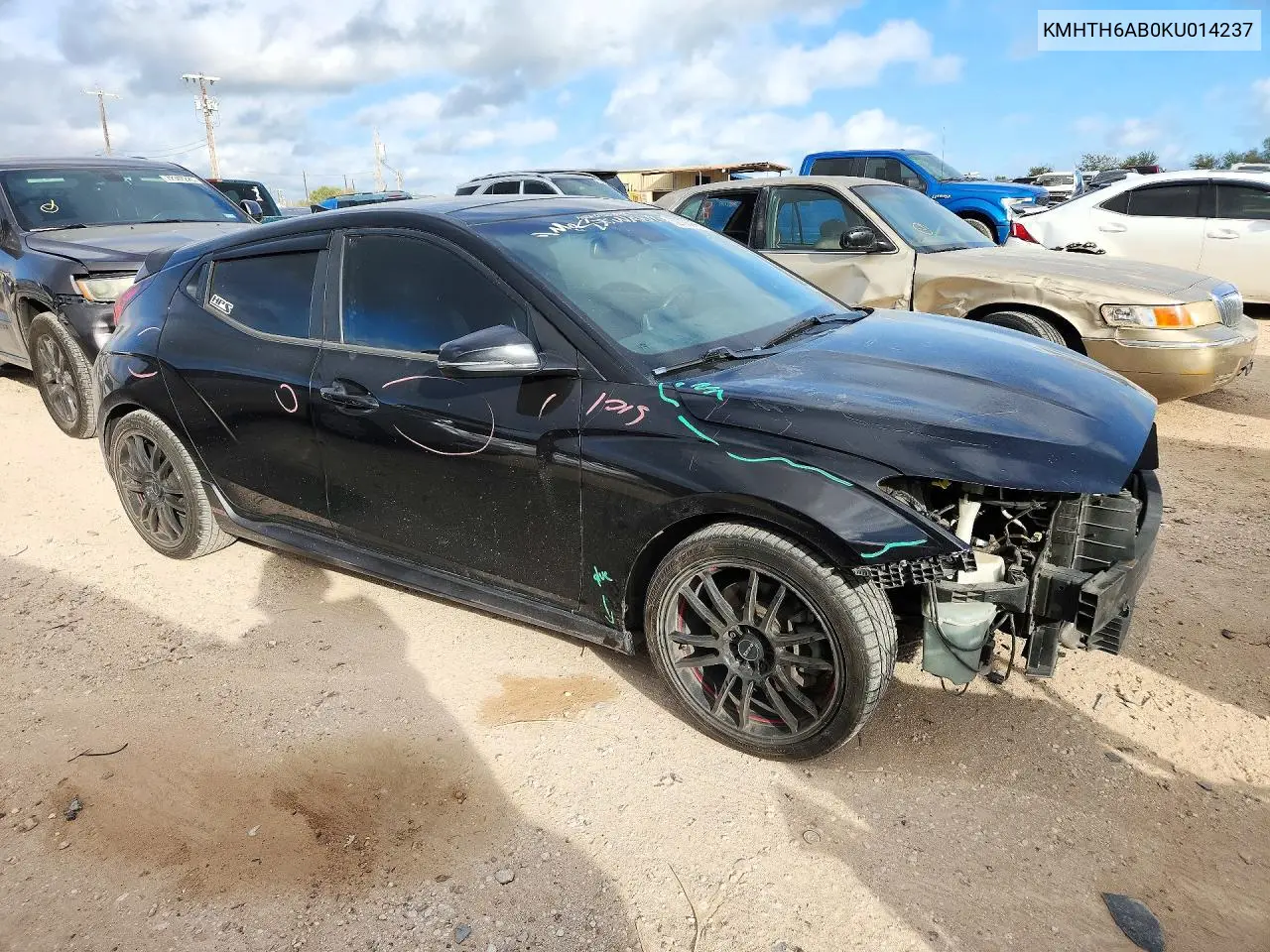 2019 HYUNDAI VELOSTER VIN KMHTH6AB0KU014237 — фото 4