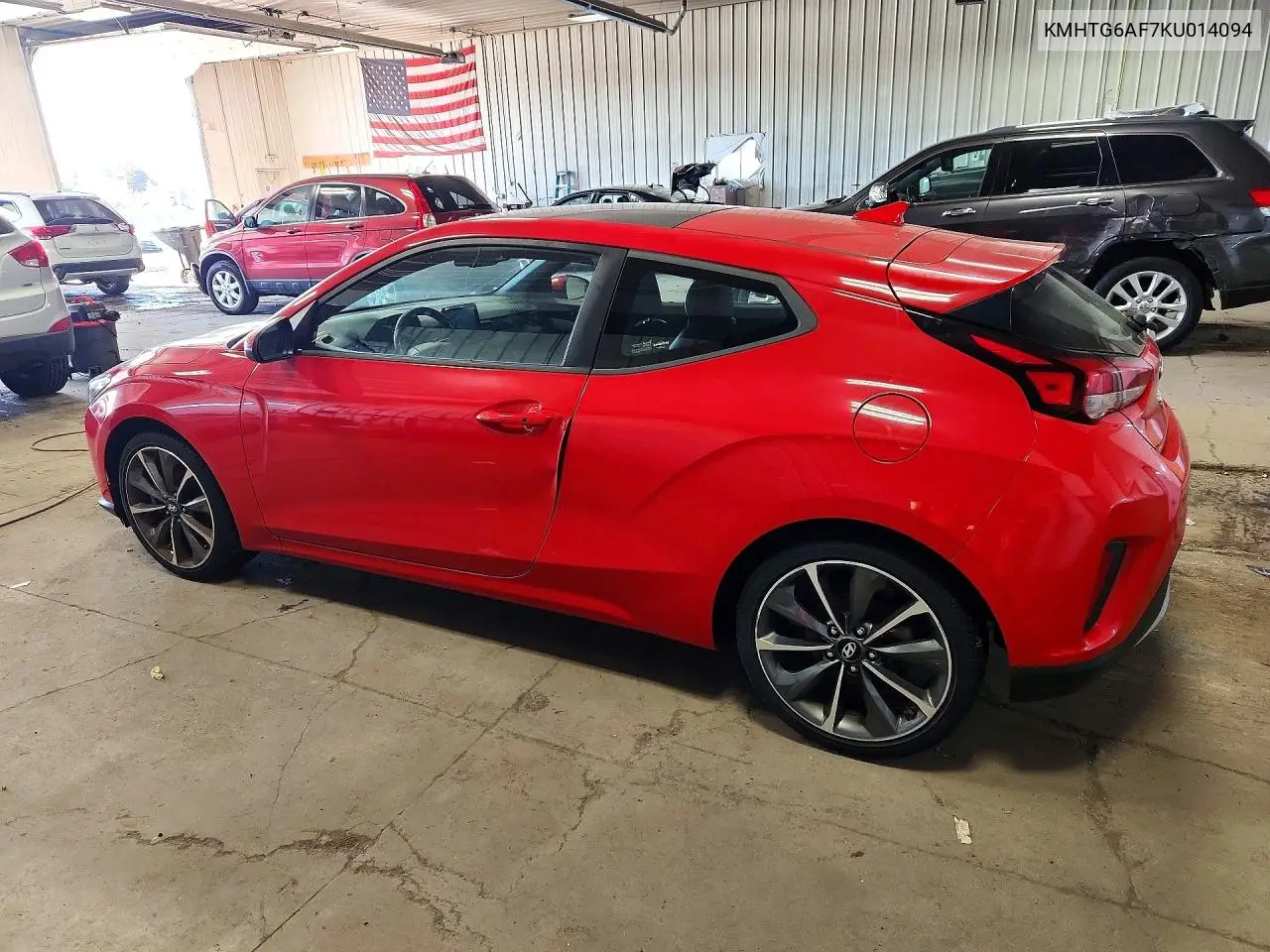 2019 HYUNDAI VELOSTER VIN KMHTG6AF7KU014094 — фото 2