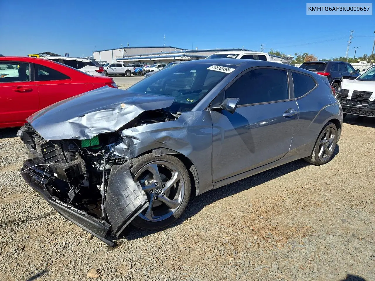 HYUNDAI VELOSTER 2019, VIN KMHTG6AF3KU009667