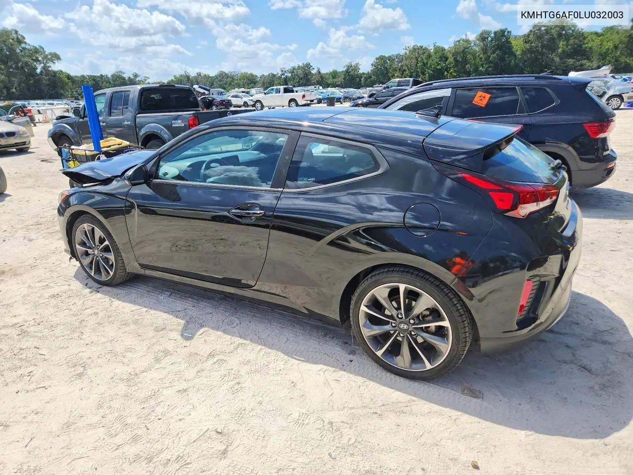 2020 HYUNDAI VELOSTER VIN KMHTG6AF0LU032003 — фото 2