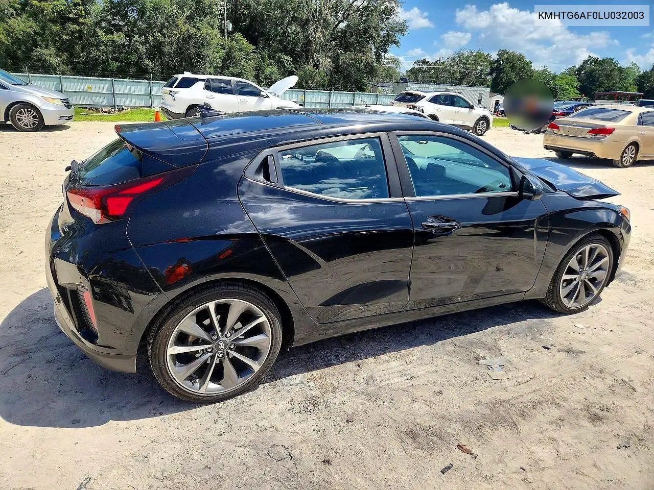 2020 HYUNDAI VELOSTER VIN KMHTG6AF0LU032003 — фото 3